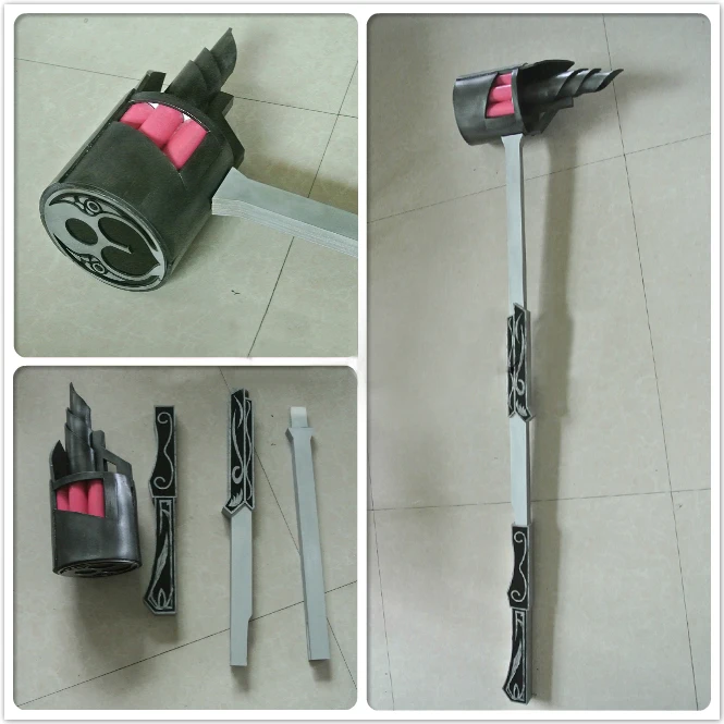 RWBY Nora Valkyrie Weapin Hammer Magnhild Cosplay Replica Prop