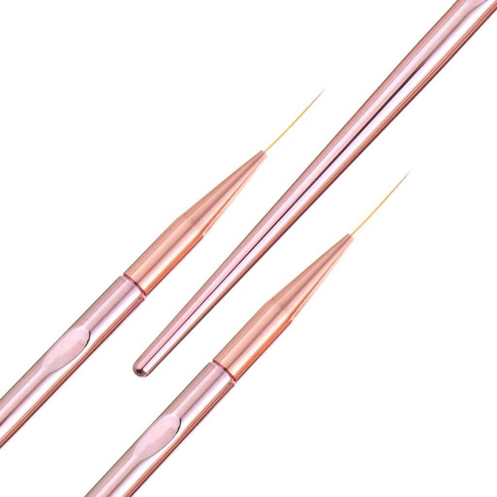 3pcs Nail Art Liner Brush Pen UV Gel Painting Nail Pen Nails Design Decoration Pen Brush Painting Drawing Tool 11, 15, 20mm
