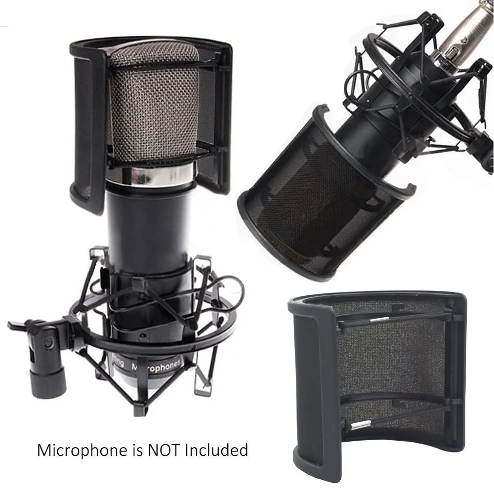 

Alctron PF06 Microphone Pop Filter Metal Mesh Foam Layer Mic Cover Handheld Microphone Pop Shield Pop Screen Windscreen Studio