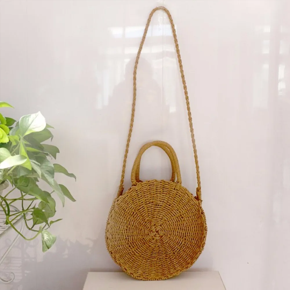 

New Brand New Outdoor Beach Straw Braided Woven Beach Bag Dual-Purpose Travel Sling Bag Crossbody Bag Stock Bags for Shoulder