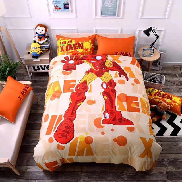 iron man duvet cover set twin queen size bedding set for children iron man sheets