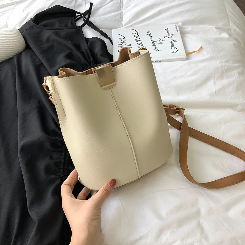 

Bucket Crossbody Bags For Women 2019 High Quality PU Leather Luxury Handbags Designer Sac A Main Ladies Shoulder Messenger Bag