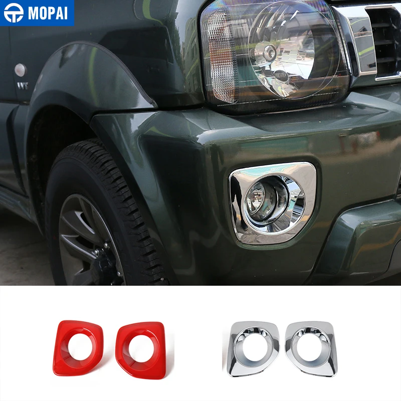 

MOPAI 2 Color ABS Car Exterior Front Head Light Fog Light Lamp Decoration Cover Guard For Suzuki Jimny 2012 Up Car Styling