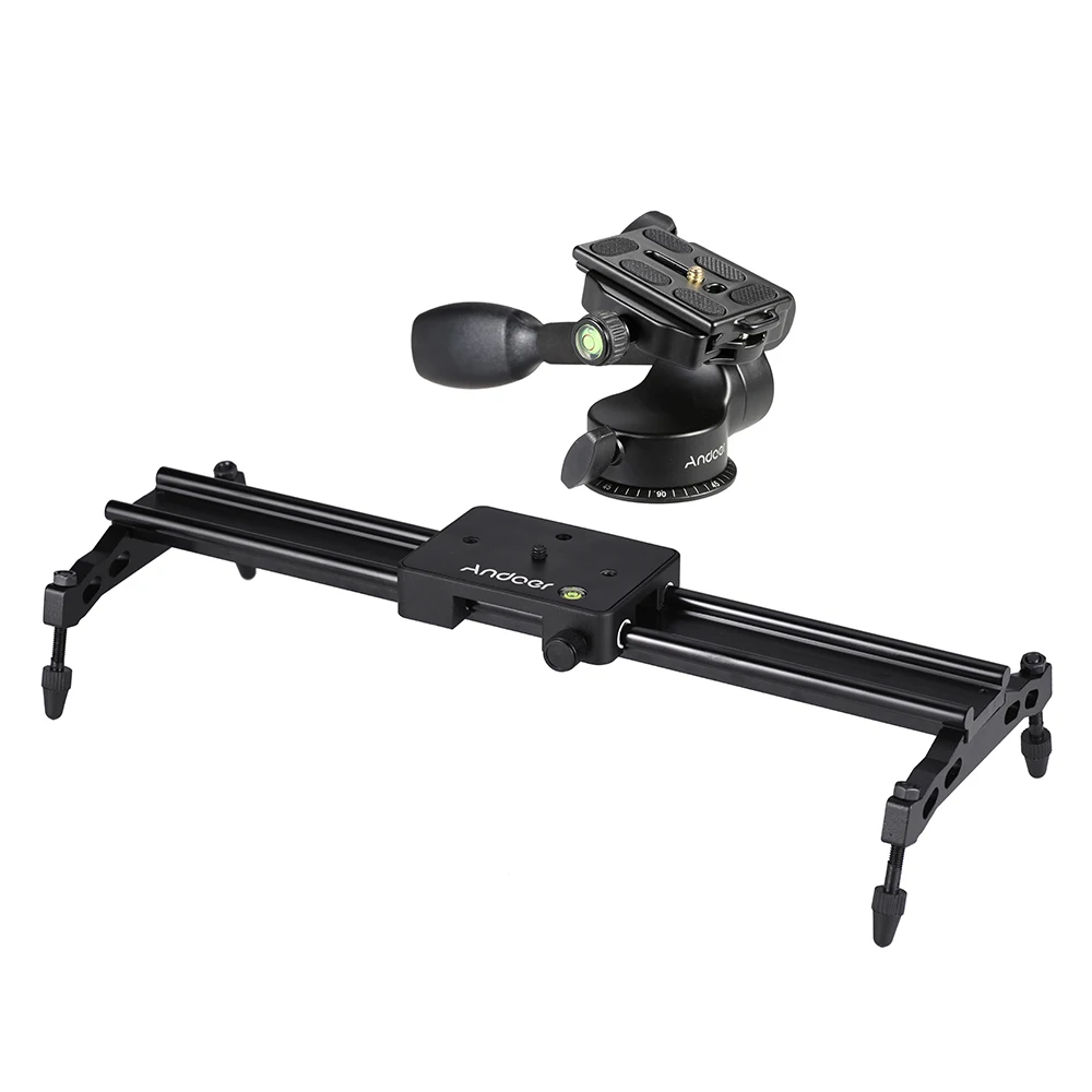 Andoer 40cm/15.7in Camera Track Dolly Slider Stabilizer Rail System