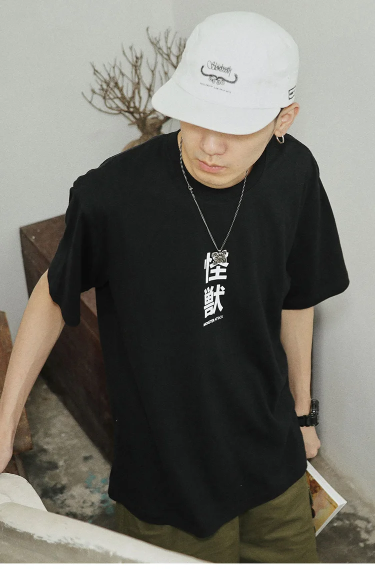 Забавная футболка в японском стиле Харадзюку, Мужская футболка в стиле хип-хоп, уличная одежда, летние футболки с коротким рукавом, хлопковые топы, футболки