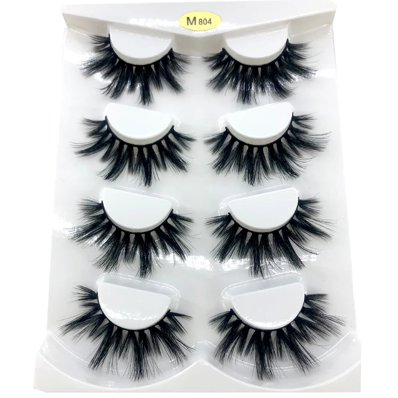 

HBZGTLAD 4 pairs natural false eyelashes fake lashes long makeup 3d mink lashes eyelash extension mink eyelashes for beauty