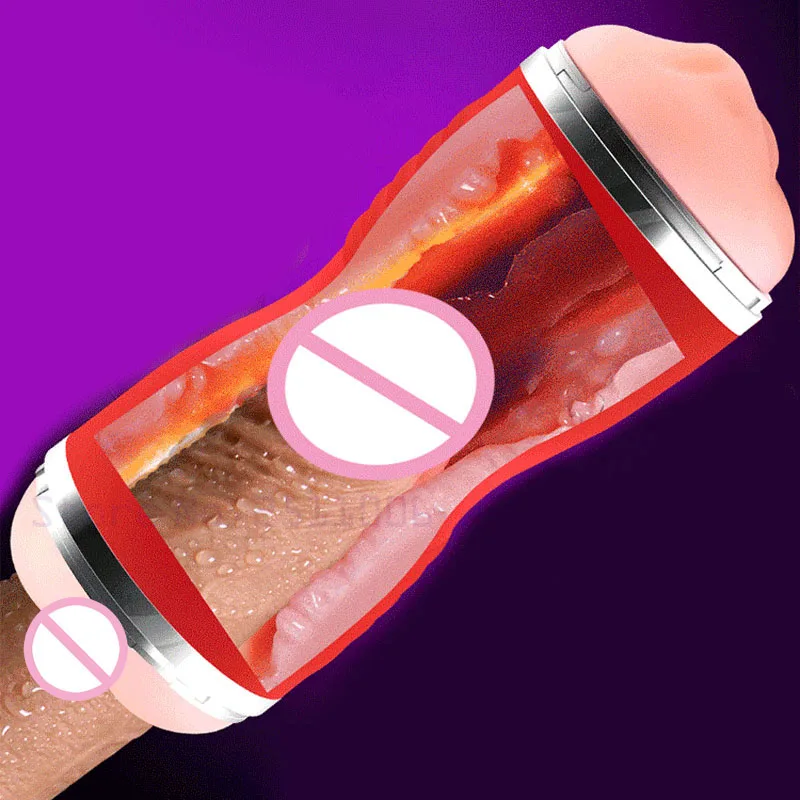 Realistic-Vagina-Oral-Double-Pocket-Pussy-Male-Masturbator-Cup-Men-Masturbation-Blowjob-Artificial-Fake-Pussy-Sex