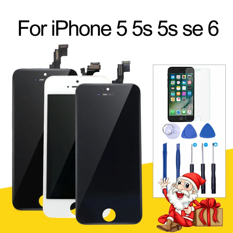 

AAA+++ Quality LCD For iPhone 6 5 Screen Touch Glass Digitizer Assembly Replacement For iPhone 6s 5 SE Module lcd with gift