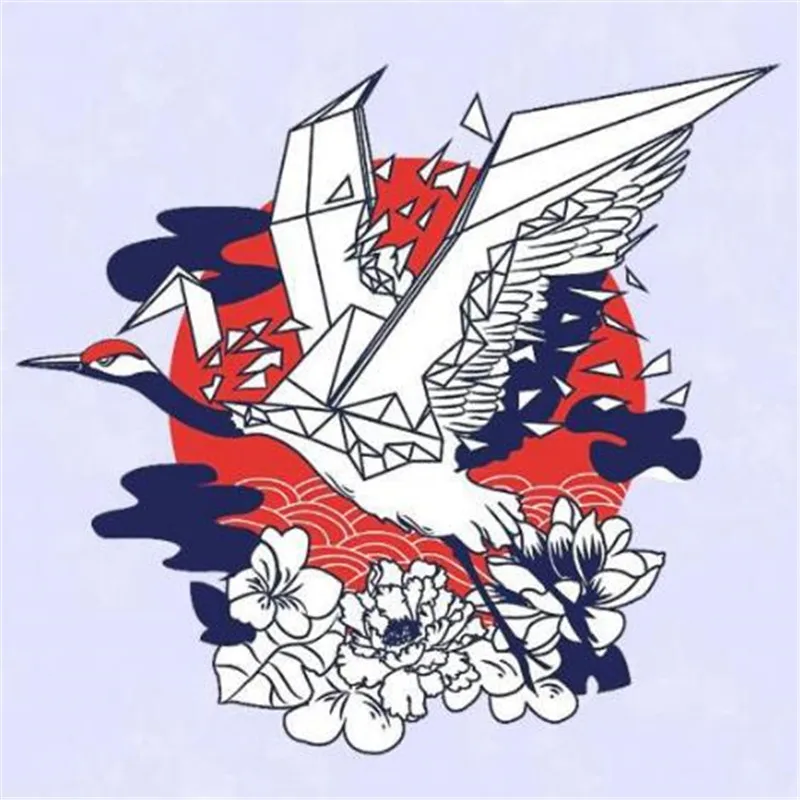 Fashion Street icon 260mm crane Patch Printing Stickers ...