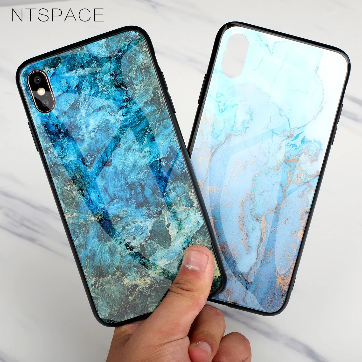

Luxury Gradient Tempered Glass Case For iPhone X XR XS Max Case Marble Gradient Color Back Cover For iPhone 6 6S 7 8 Plus Case