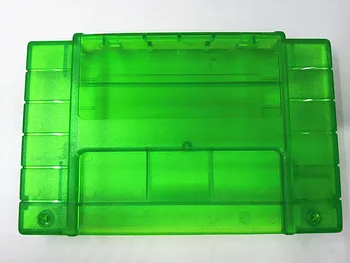 

5PCS Replacement Game Cartridge For SNES 16bit game card Shell For USA Version Transparent green Game Player
