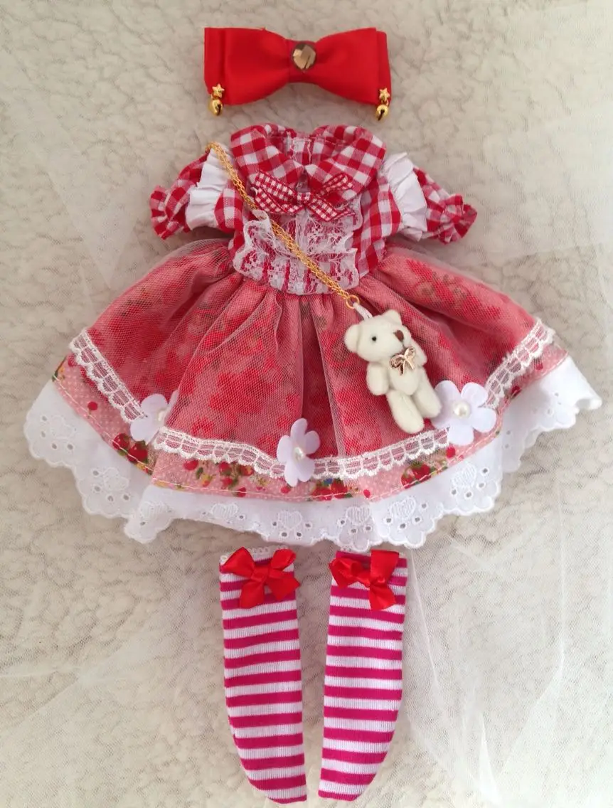 1 компл. kawaii Олень стиль платье одежда для Blyth куклы 11 ''11,5'' аксессуары Подарки