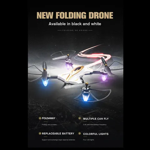 2020 NEW FPV RC Drone With HD 5MP WiFi Camera Live Video RC Quadcopter With Altitude Hold title=
