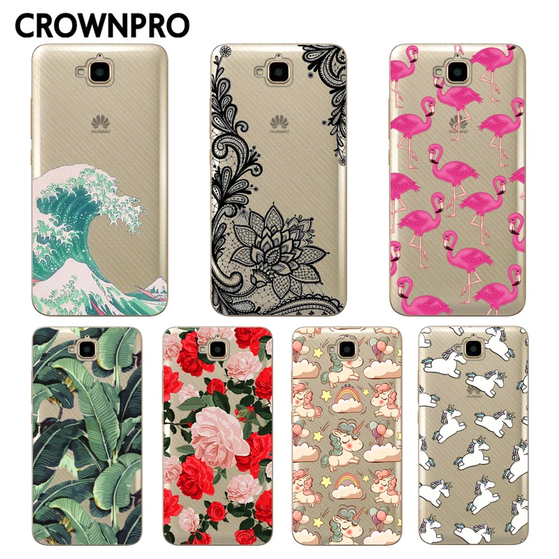 

CROWNPRO Soft Silicon Huawei Honor 4C Pro Case Cover Phone Painted Funda Huawei Honor 4C Pro / Enjoy 5/ Huawei Y6 Pro Case