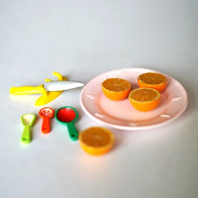 G05-X4456 الأطفال طفل هدية لعبة 1:12 دمية مصغرة الأثاث مصغرة مجموعة rement-أورانج