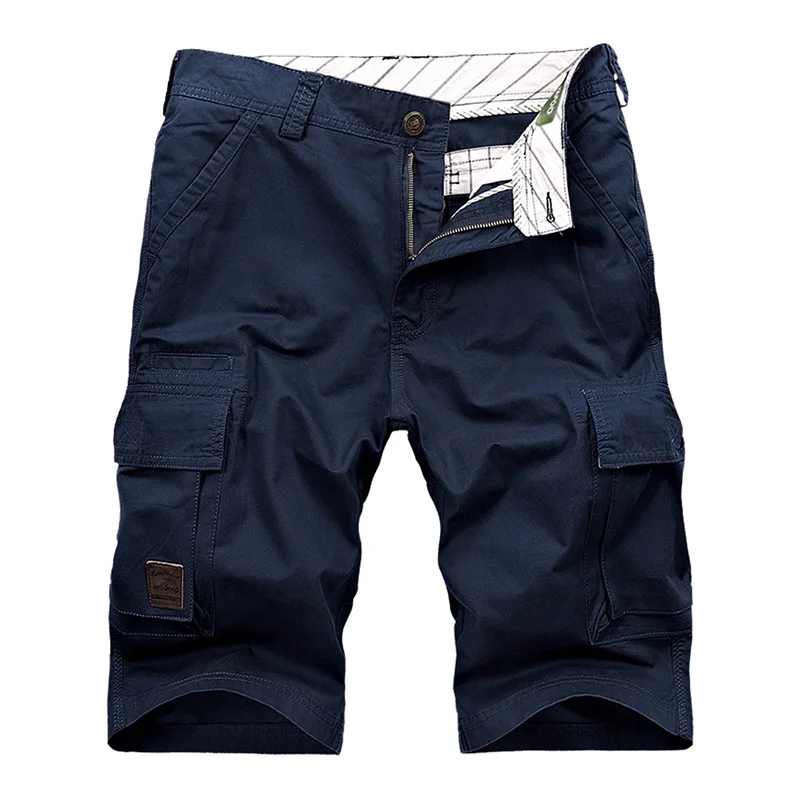 Online HANQIU 2020 Sommer Männer Cargo Shorts Gerade Lose Mode Baumwolle Herren Armee Military Kurze Hosen Plus Größe 44