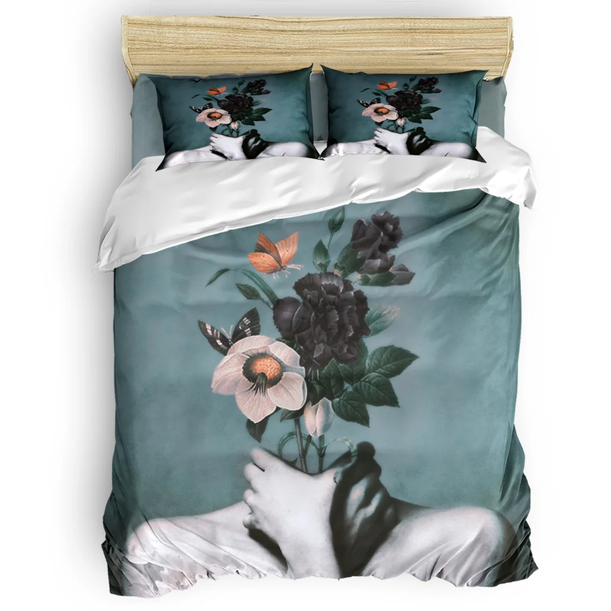 

Inner Garden 3 Duvet Cover 3D Cotton Duvet Cover King Size Queen Size Quilt Cover Set Bedclothes Comforter Single Bedding Sets