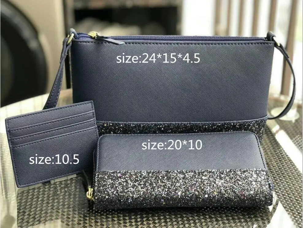 

brand glitter small crossbody+wallets+card holder sets glitter family large small mini crossbodys purses designer Shoulder Bags