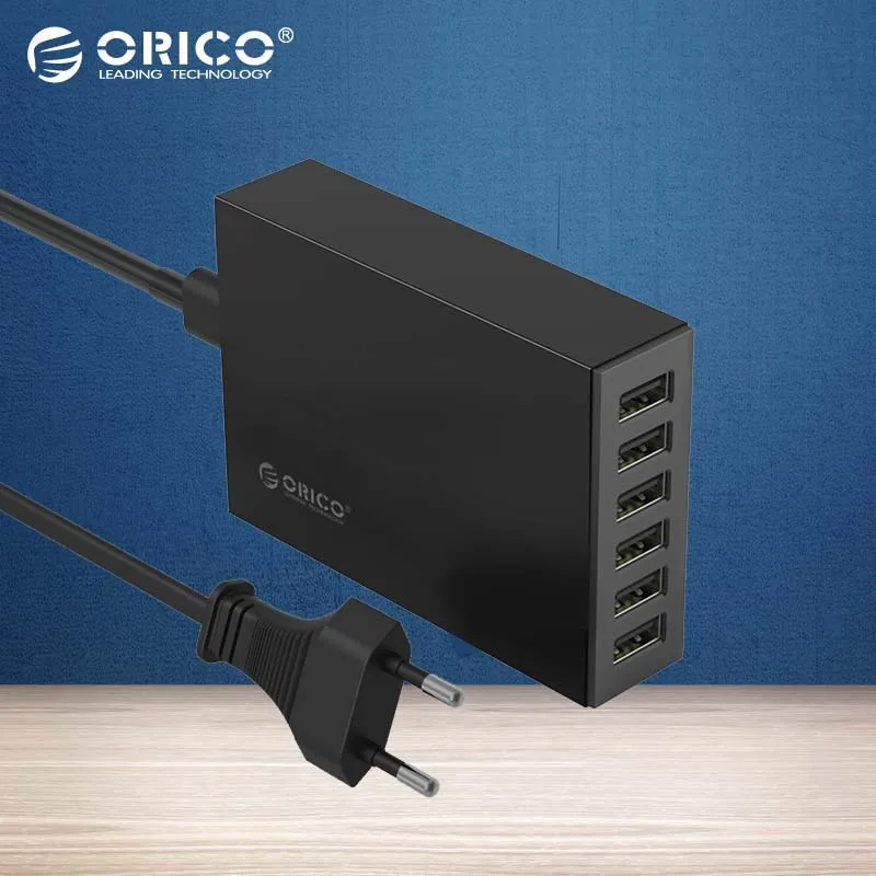 bilder für ORICO 5V2. 4A EU/Us-stecker Desktop Ladegerät Adapter 10A50W 6 USB Port Reiseladegerät für xiaomi iPhone LG huawei-Schwarz (CSL-6U) bilder für ORICO 5V2. 4A EU/Us-stecker Desktop Ladegerät Adapter 10A50W 6 USB Port Reiseladegerät für xiaomi iPhone LG huawei-Schwarz (CSL-6U)