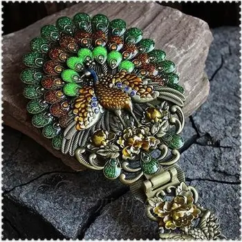 

europe retro Portable large hand mirror cosmetic mirror folding handle mirror frame decorative pocket mirror girl gift J041