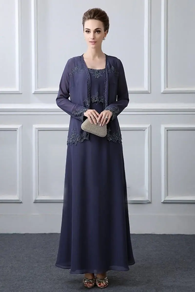 

Sand Chiffon Wedding Mother of the Bride Groom Dresses Trouser Suits Custom 3pcs