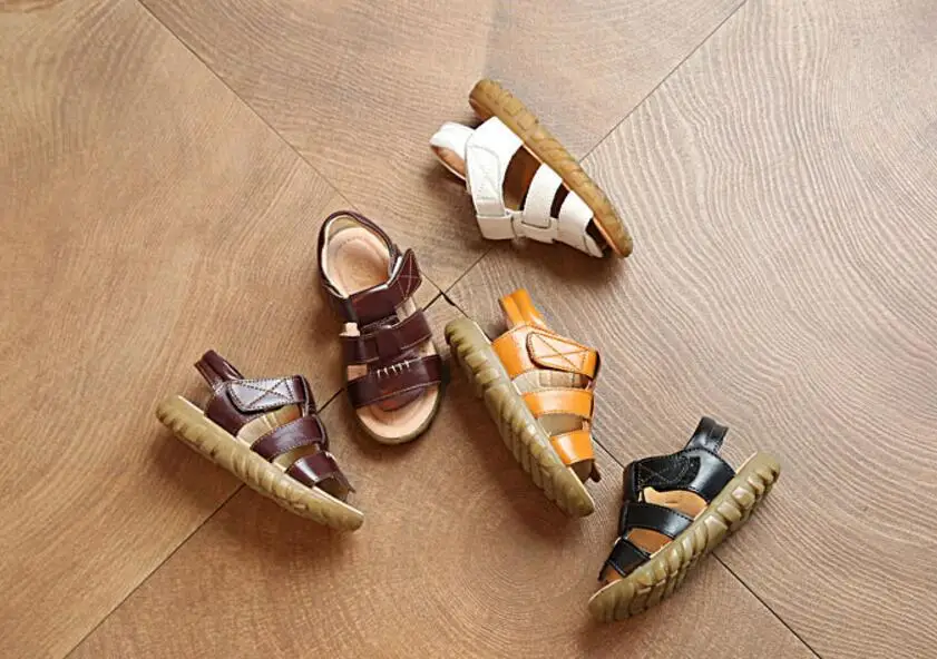 Children's genuine leather sandals-31