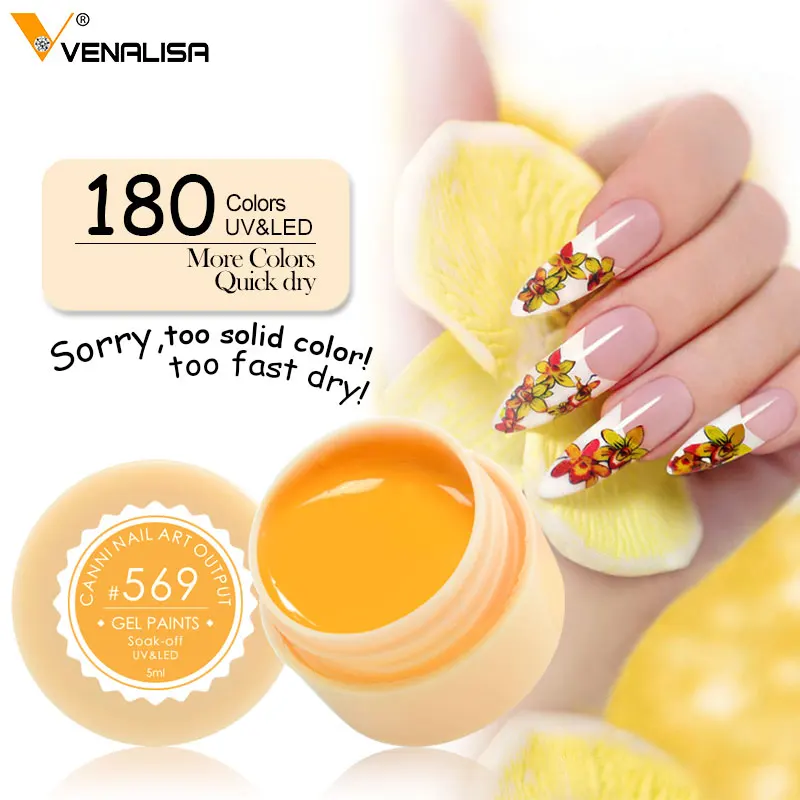spesifikasi Venalisa Uv Gel Baru 2019 Tips Nail Art Desain Manikur 180 Warna Uv Dipimpin Rendam Off DIY Cat Gel Ink uv Gel Cat Kuku Pernis