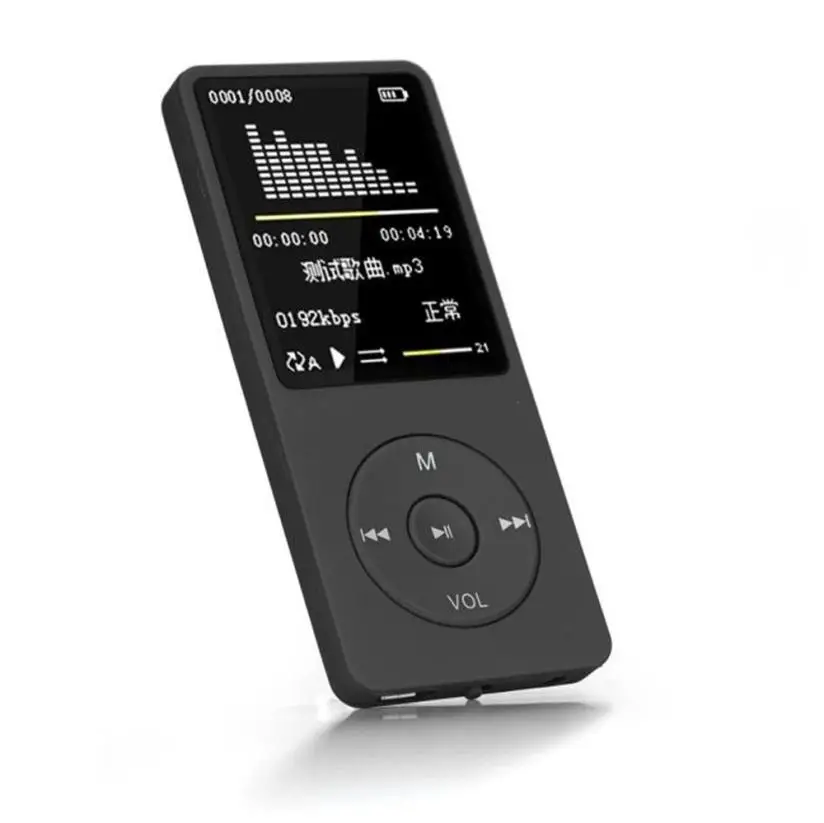 Новое воспроизведение MP3 без потерь Звук Музыкальный плеер FM рекордер TF карта walkman mp3 плеер мини mp3 модуль sd-карта(не входит в комплект - Цвет: Черный