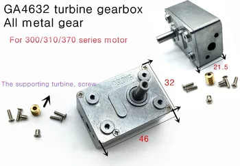 

3PCS GA4632 turbine worm motor reduction gearbox motor reducer All metal gear FOR 300/310/370 series motor