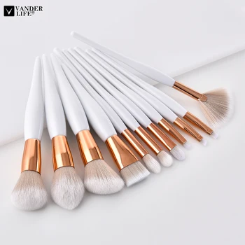 

VANDERLIFE 10Pcs Makeup Brushes Set Pro Powder Foundation Eyebrow Eyeliner Lip Concealer Brush Cosmetics Pincel Maquiagem