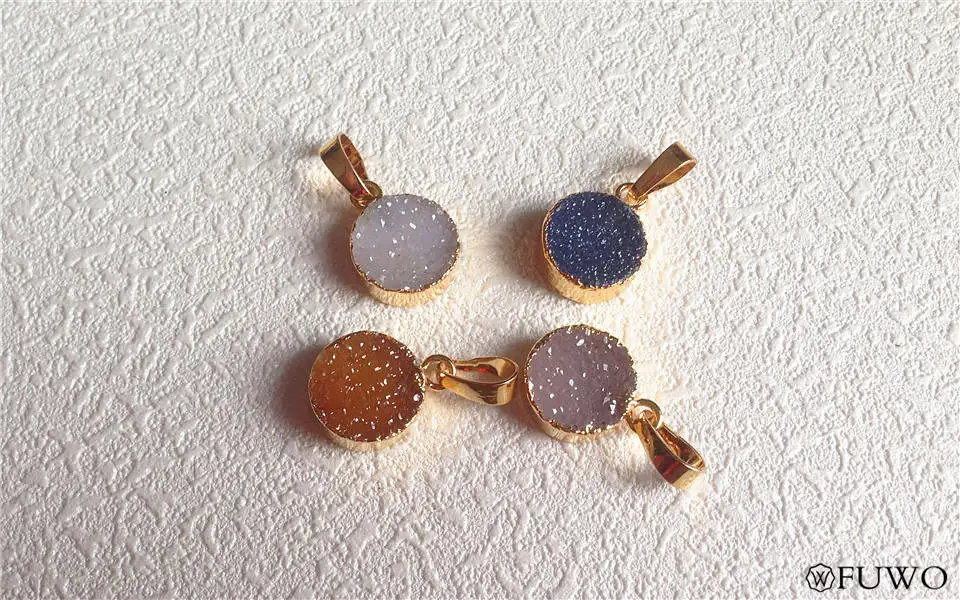 Natural Druzy Agate Pendant 9
