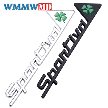 

Metal Sportiva Quatrefoil Green Delta Car Side Fender Emblem Badge Sticker for Alfa Romeo 4C 8C 156 166 159 Giulietta Spider GT