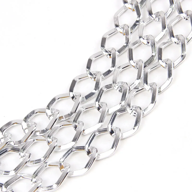 Buy Big Silver Rhombus Chain Twisted Curb Chains Bulk