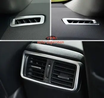 

Interior AC Air Rear Vent Chrome Trim cover For Nissan X trail 2014 2015 2016