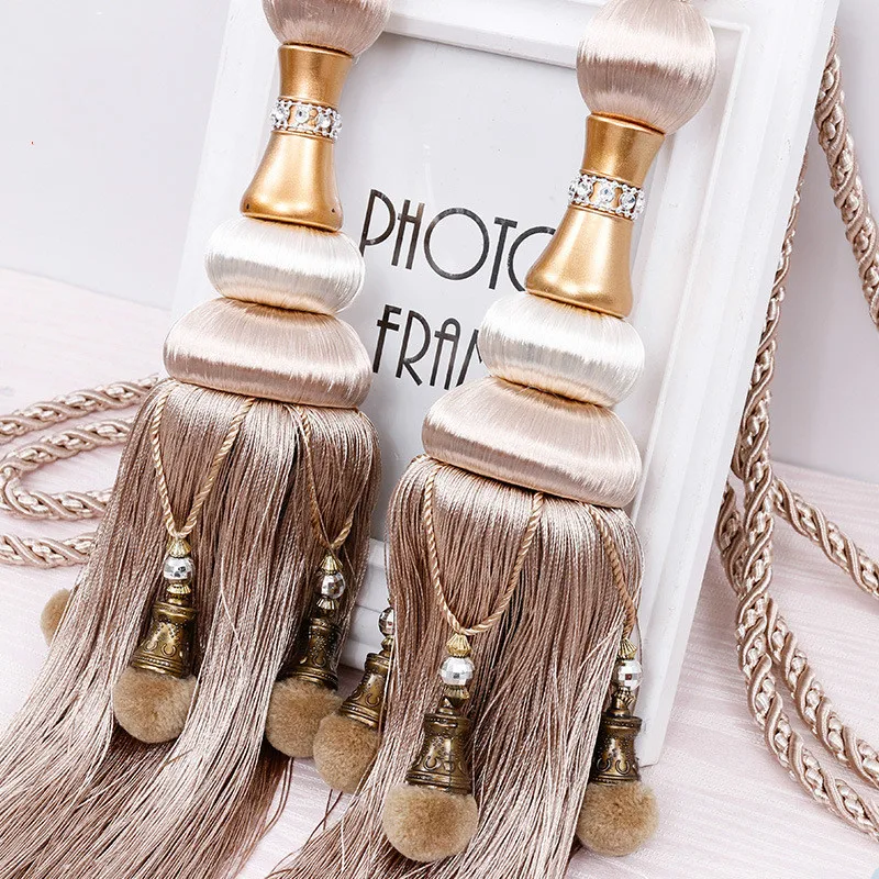 

European Style Curtain Hanging Ball Rope Curtain Tiebacks Hanging Tassel Bandages Brushes Curtain Accessories
