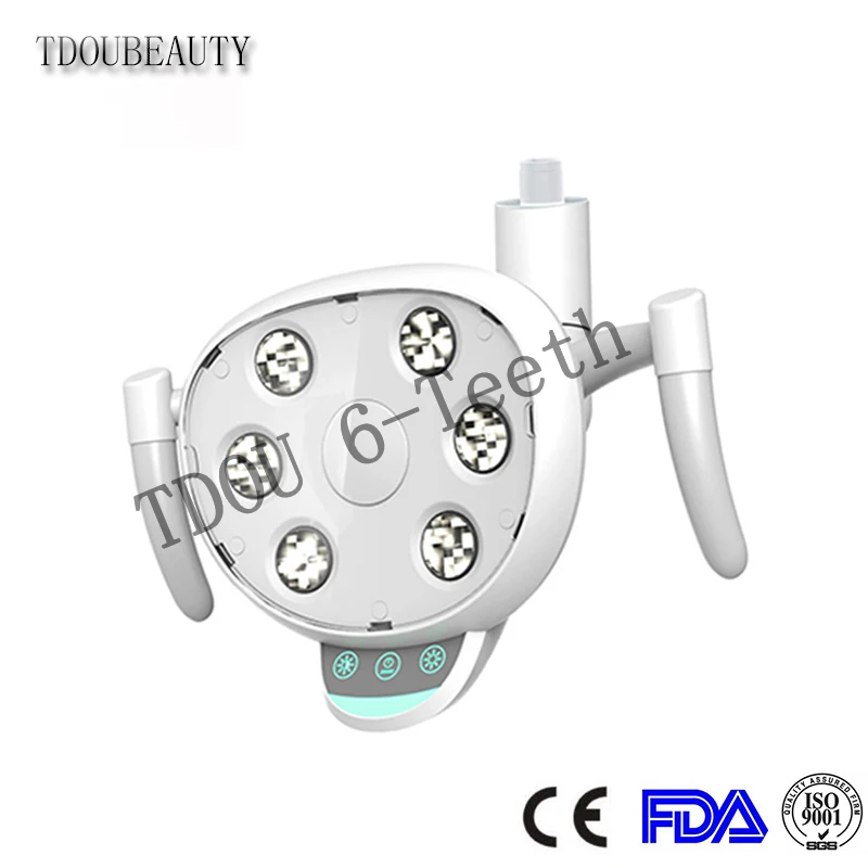 COXO CX249-23 СВЕТОДИОДНЫЙ Бестеневые ТТ, Стоматологическая лампа с 6 высокое Мощность светодиодный лампы сенсорная кнопка и датчик ручкой и двойным контролем, Переключатель Регулируемая 22 мм