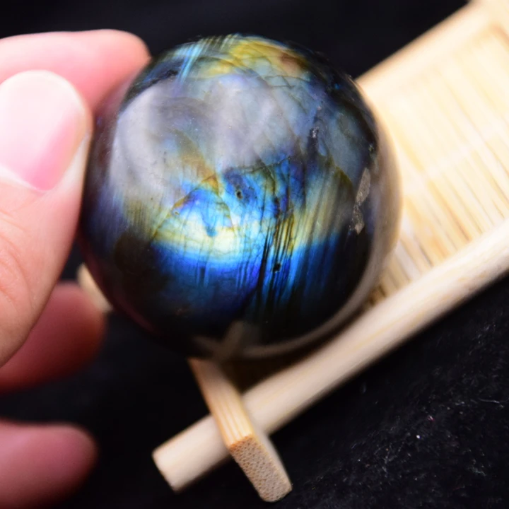 

40mm NATURAL Labradorite Crystal Sphere Ball Blu-ray Gem Stone