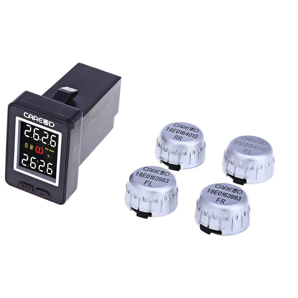 

2017 New U912 Car Tire Pressure Wireless Monitoring System TPMS 4 External Sensors LCD Display Embedded Monitor for Toyota