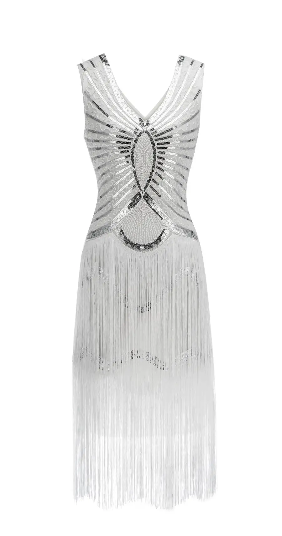 white flapper dresses