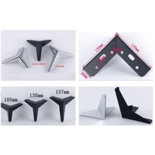 4 шт./партия матовая черная хромированная наклонная европейская мебель ТВ шкаф кофе бар диван сиденье ноги