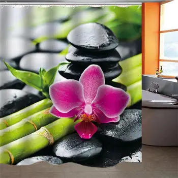 

Green Scene Shower Curtain Bathroom Waterproof Shower Curtain Scenery Landscape Bath Curtains Bathroom Use, free shipping