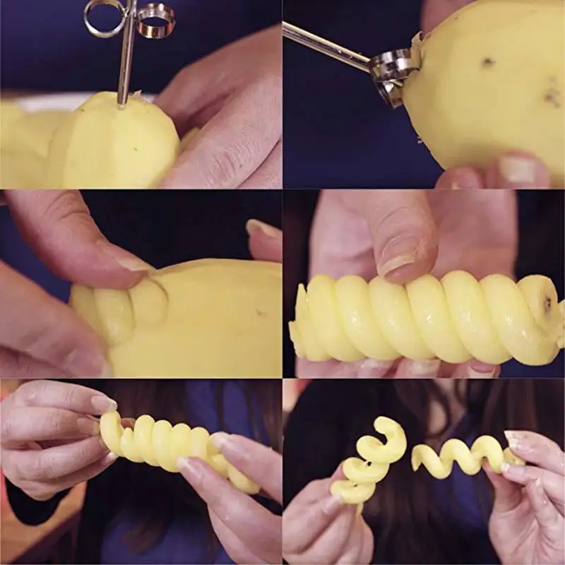 Vegetables Spiral Knife Carving Tool Potato Carrot Cucumber Salad Chopper Spiral Screw Slicer Cutter Spiralizer Kitchen Gadgets Vegetables Spiral Knife Carving Tool Potato Carrot Cucumber Salad Chopper Spiral Screw Slicer Cutter Spiralizer Kitchen Gadgets