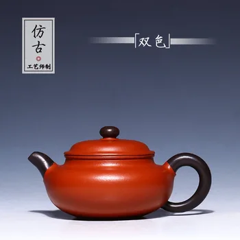 

yixing masters all hand are recommended undressed ore zhu mud double color antique teapot a substituting tea set