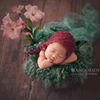 Newborn bonnet photography props,Angola mohair hat for baby photography props ► Photo 2/6