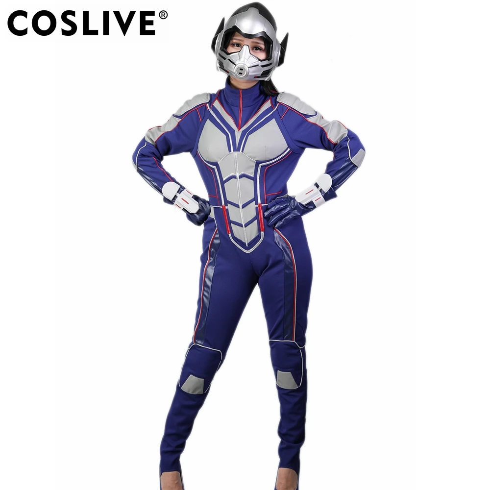 Coslive Ant man 2 платья наряд косплей комбинезон искусственная Оса костюм Делюкс