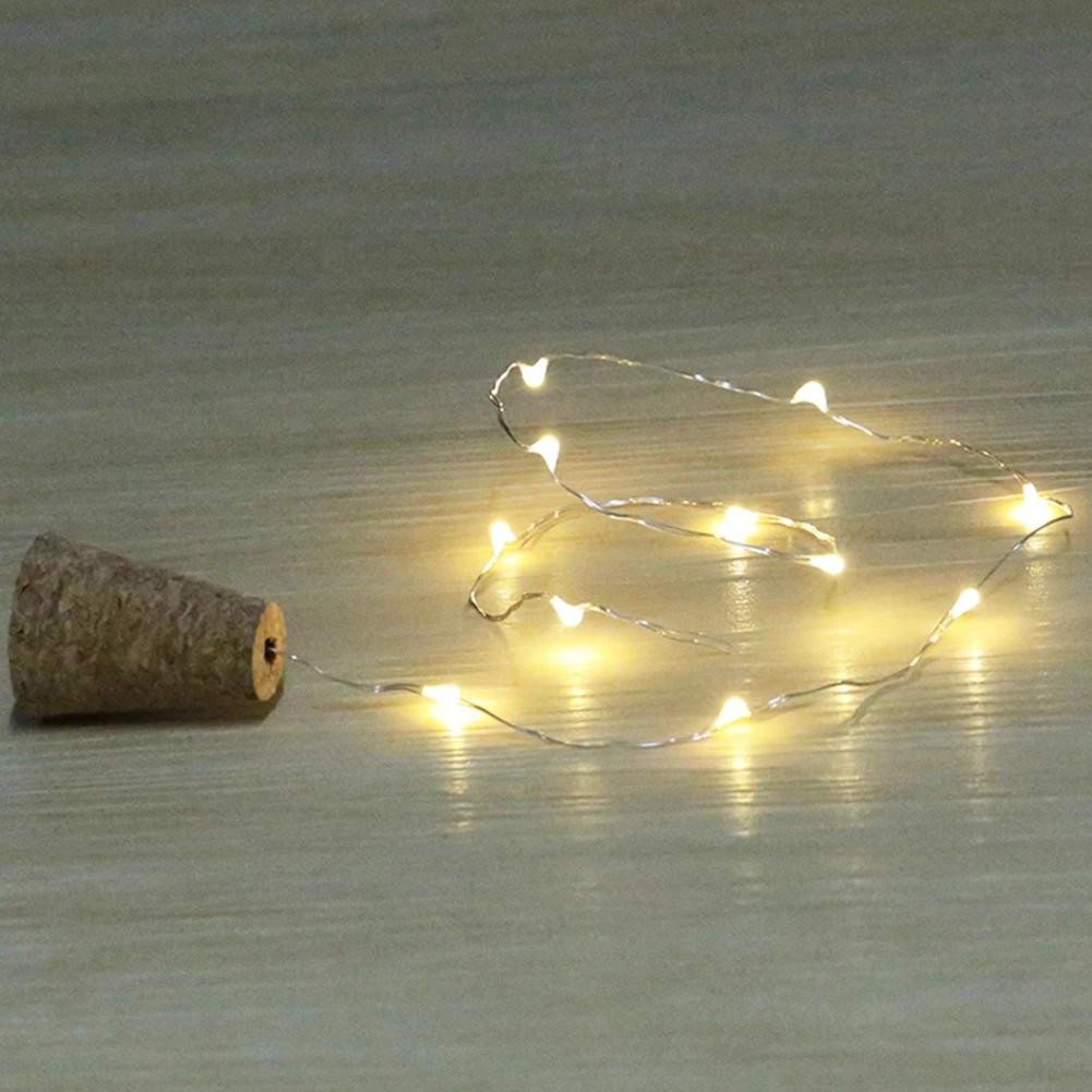 10Led Glass Wine LED String Light Cork Shaped Wine Bottle Stopper Light