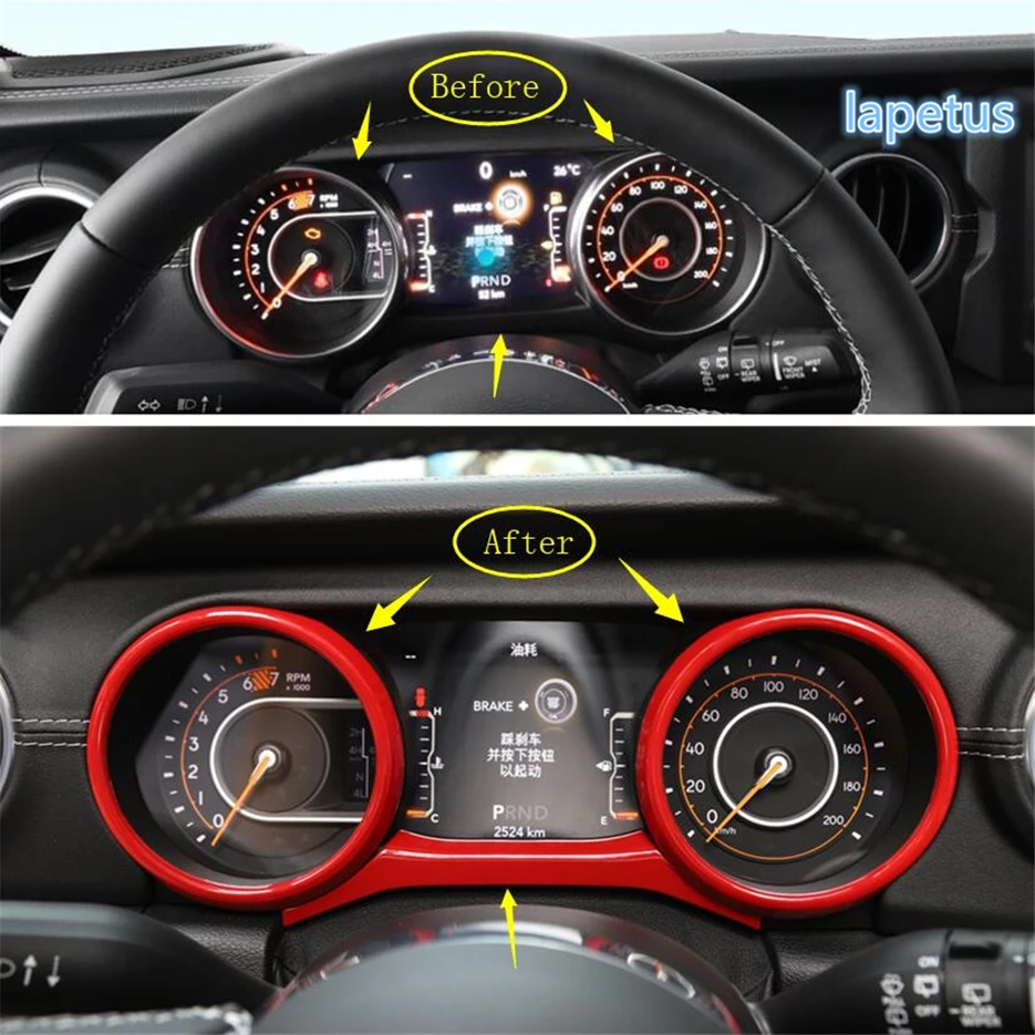 

Lapetus Front Dashboard Instrument Screen Decoration Frame Cover Trim ABS Fit For Jeep Wrangler JL 2018 2019 / Colorful Kit