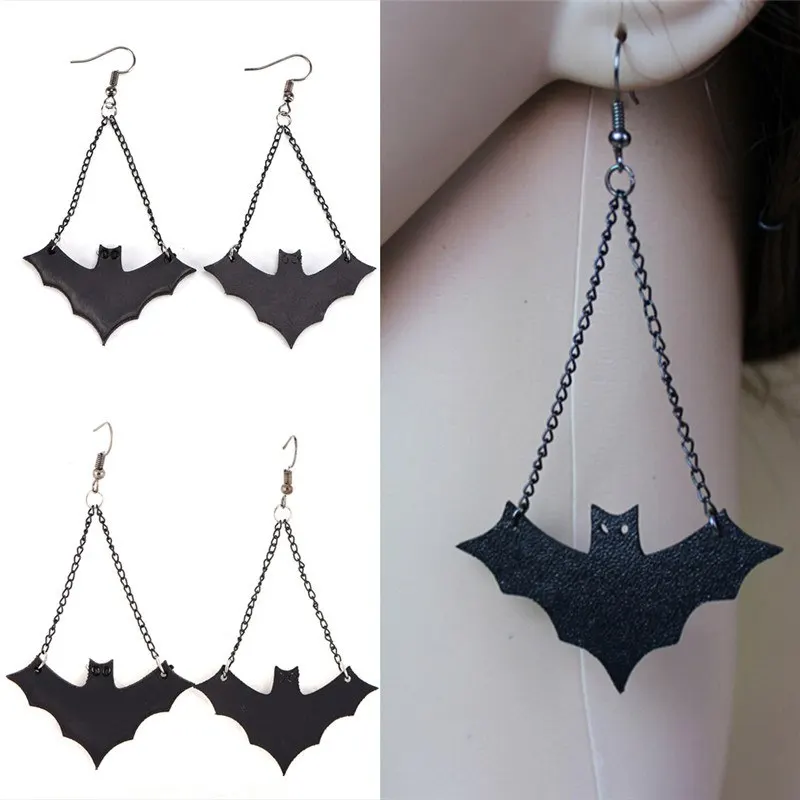 Pendientes De Halloween De Acrílico-murciélagos en vuelo libre de Reino Unido P/&p. CG1473