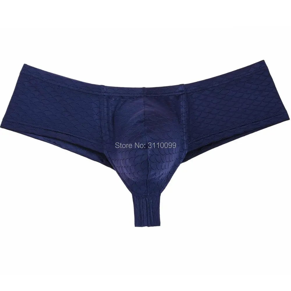New Style Smooth Comfy Fish Scale Pattern Men's Bikini Sexy Boxershorts Underwear Male Underpants New Brand Boxers For Men Nylon 3