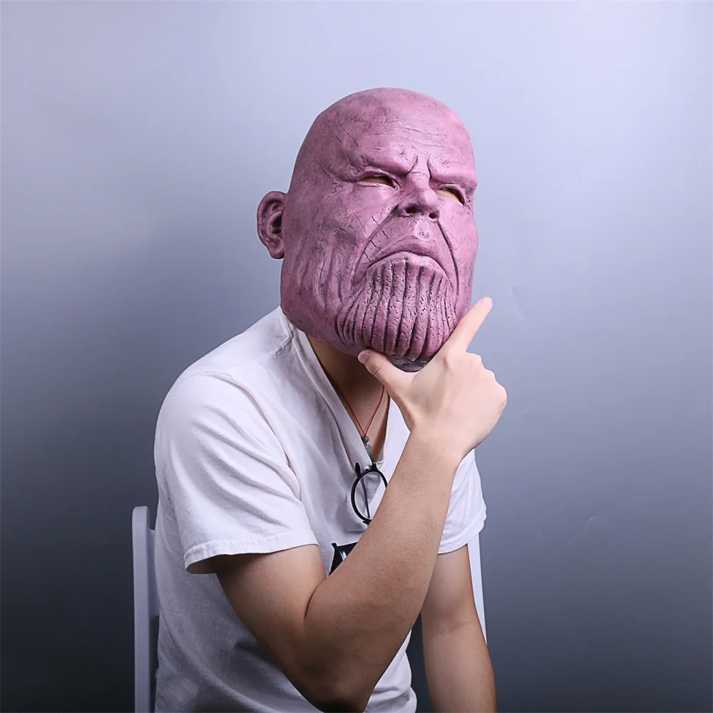 New Avengers Infinity War Mask Thanos Mask Cosplay Full Head Latex Super Hero Costume Halloween Party (5)